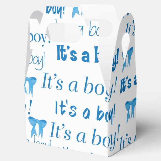 Het is een Boy Baby shower geschenkdoos Bedankdoosjes (Geopend)