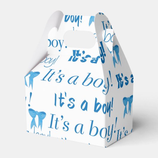 Het is een Boy Baby shower geschenkdoos Bedankdoosjes (Voorkant Zijde)