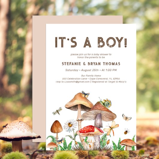 Het is een Boy Baby shower Invitation | grillige b Kaart