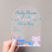 Het is een Boy Baby shower Invitation Kaart 18 Acryl Uitnodigingen (Insitu (Draagbaar))
