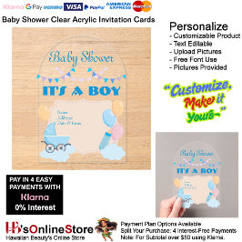 Het is een Boy Baby shower Invitation Kaart 19 Acryl Uitnodigingen