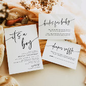 Het is een Boy Baby shower Invitation Modern Minim Kaart