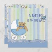 Het is een Boy baby shower Kaart (Voorkant / Achterkant)