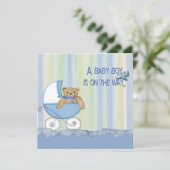 Het is een Boy baby shower Kaart (Staand voorkant)