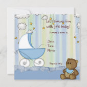 Het is een Boy baby shower Kaart (Achterkant)