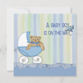 Het is een Boy baby shower Kaart