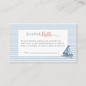Het is een Boy Baby shower Nautische Luier Raffle Informatiekaartje (Voorkant)