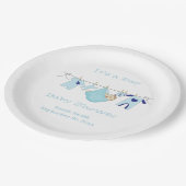 Het is een Boy Baby shower Party Paper Bord (Gekanteld)