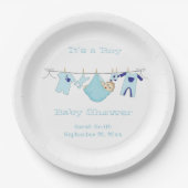 Het is een Boy Baby shower Party Paper Bord (Voorkant)