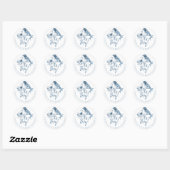 Het is een Boy Baby shower Sticker – Dusty Blue Bi (Vel)
