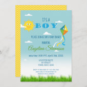 Het is een Boy Baby shower Sun Kite Schattige Spri Kaart (Voorkant / Achterkant)
