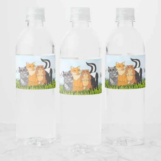Het is een Boy Baby shower Woodland Creatures Waterfles Etiket (Flessen)