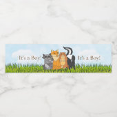 Het is een Boy Baby shower Woodland Creatures Waterfles Etiket (Enkel label)