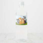 Het is een Boy Baby shower Woodland Creatures Waterfles Etiket (Voorkant)