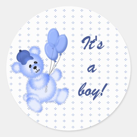 Het is een Boy Baby Sticker (Voorkant)