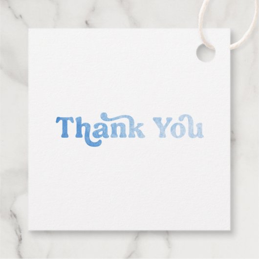 Het is een Boy Baby Things Blue Boy Baby shower Bedankjes Labels (Achterkant)