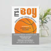 Het is een Boy Basketball Couples Baby shower Kaart (Staand voorkant)
