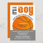 Het is een Boy Basketball Couples Baby shower Kaart (Voorkant / Achterkant)