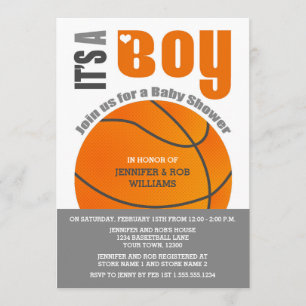 Het is een Boy Basketball Couples Baby shower Kaart