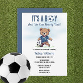 Het is een Boy Bearly Wait Soccer Player Baby show Kaart
