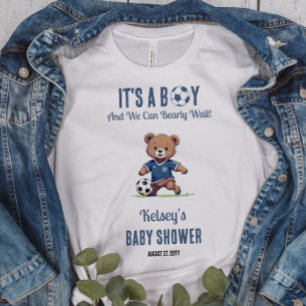 Het is een Boy Bearly Wait Soccer Player Baby show Tri-Blend Shirt