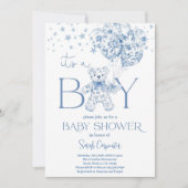 Het is een Boy Beer Baby shower Boy Invitation Kaart (Voorkant)