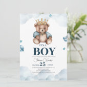 HET IS EEN BOY BEER BABY SHOWER KAART (Staand voorkant)