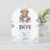 HET IS EEN BOY BEER BABY SHOWER KAART (Staand voorkant)