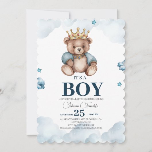 HET IS EEN BOY BEER BABY SHOWER KAART (Voorkant)