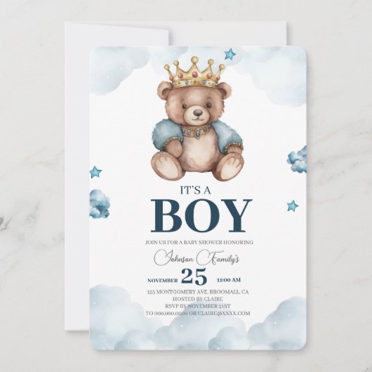 HET IS EEN BOY BEER BABY SHOWER KAART (Voorkant)