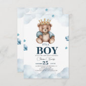 HET IS EEN BOY BEER BABY SHOWER RSVP KAARTJE (Voorkant / Achterkant)