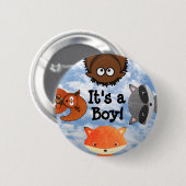 Het is een Boy Birth Announcement Button (Voorkant /achterkant)