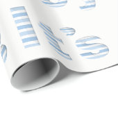 HET IS EEN BOY!  Blauw en wit BABY SHOWER Cadeaupapier (Rol Hoek)