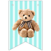 Het is een Boy Blauwgroen Teddy Bear Baby shower Vlaggetjes (Tweede vlag)