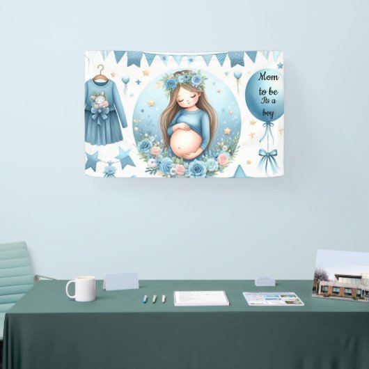 Het is een Boy Blue Baby shower Banner (Beurs)