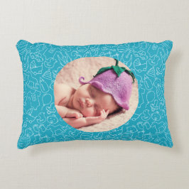 Het is een Boy Blue Baby shower gepersonaliseerd A Accent Kussen