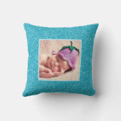 Het is een Boy Blue Baby shower gepersonaliseerd Kussen (Achterkant)