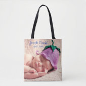 Het is een Boy Blue Baby shower gepersonaliseerd Tote Bag (Voorkant)