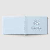 Het is een Boy Blue Baby shower Silver Foil Gastenboek (Volledig)