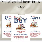 Het is een Boy Blue Baseball thema Baby shower Kaart