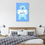 Het is een Boy Blue Beer Canvas Afdruk (Insitu (Slaapkamer))