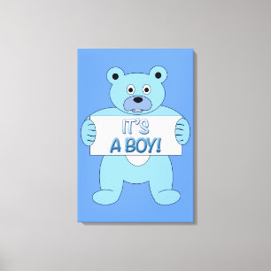 Het is een Boy Blue Beer Canvas Afdruk