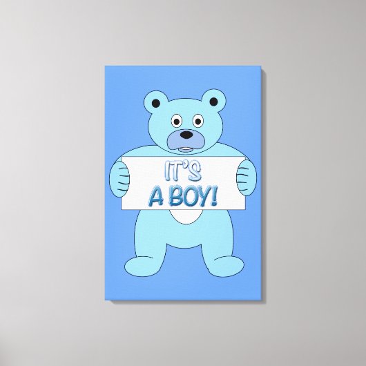 Het is een Boy Blue Beer Canvas Afdruk (Voorkant)