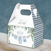 Het is een Boy Blue Boho kleding groen Baby shower Bedankdoosjes