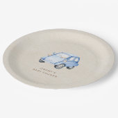 Het is een Boy Blue Boho Waterverf Retro auto Papieren Bordje (Gekanteld)