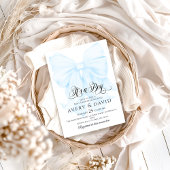 Het is een Boy Blue Bow Modern Elegant Baby shower Kaart
