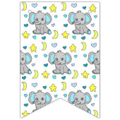 Het is een Boy, Blue Elephant Theme Baby shower Vlaggetjes (Tweede vlag)