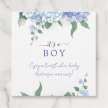 Het is een Boy Blue Hydrangea Botanisch Baby showe