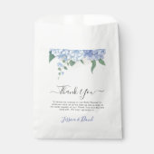 Het is een Boy Blue Hydrangea Botanisch Baby showe Bedankzakje (Voorkant)
