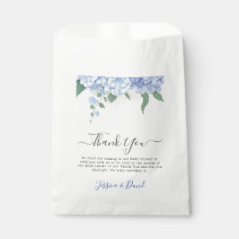 Het is een Boy Blue Hydrangea Botanisch Baby showe Bedankzakje